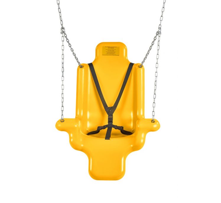 Holland Yellow Complete Large Adaptive Seat (Seat, harness, eyebolts, and chain) | ADP-10-HY