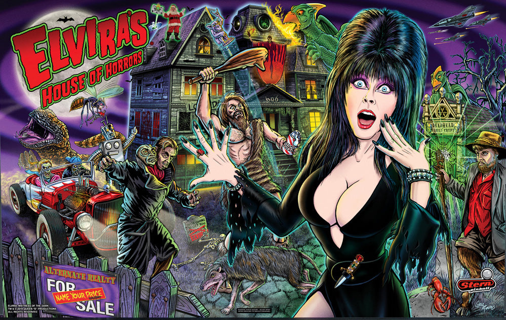 Elvira's House of Horrors Premium Translite by Stern Pinball - LittleWonders