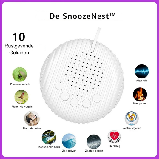 SnoozeNest™ – Draagbare White Noise Machine voor Ononderbroken Slaap - LittleWonders