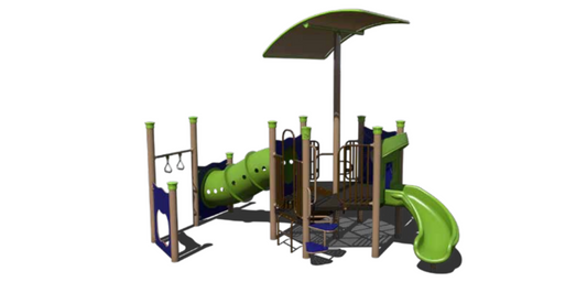 Child Works  Playground Structures, Age:  2-5, ADA |  CW-0035