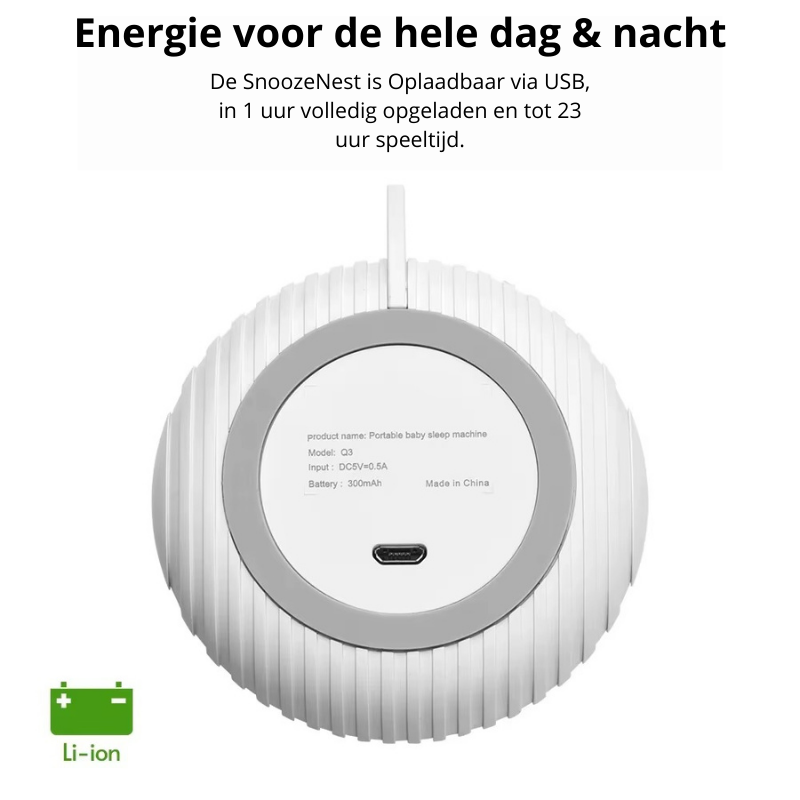 SnoozeNest™ – Draagbare White Noise Machine voor Ononderbroken Slaap - LittleWonders