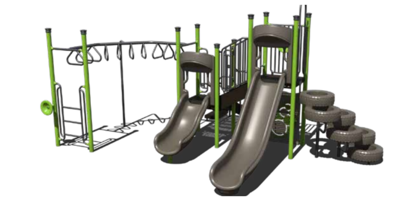 Child Works  Playground Structures, Age:  5-12, ADA | CW-0075