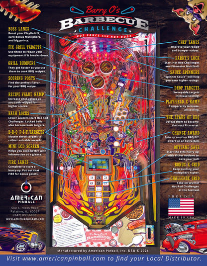 Barry O's Barbecue Challenge BBQ Limited Edition by American Pinball - LittleWonders