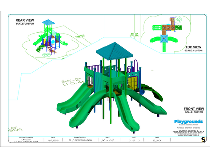 Child Works  Playground Structures, Age:  2-12, ADA | CW-0005