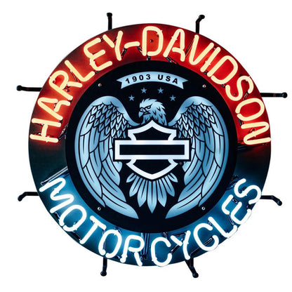 Harley-Davidson Bar & Shield Eagle Neon Sign - LittleWonders
