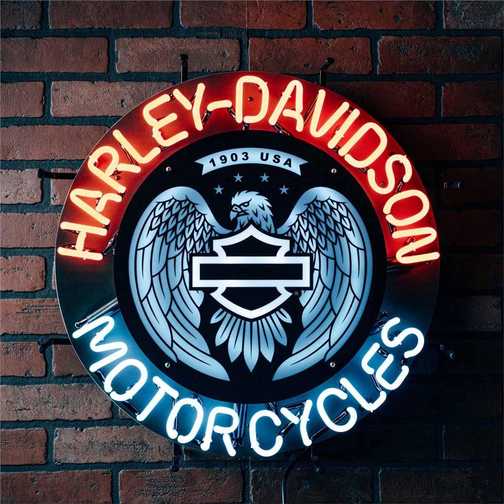 Harley-Davidson Bar & Shield Eagle Neon Sign - LittleWonders