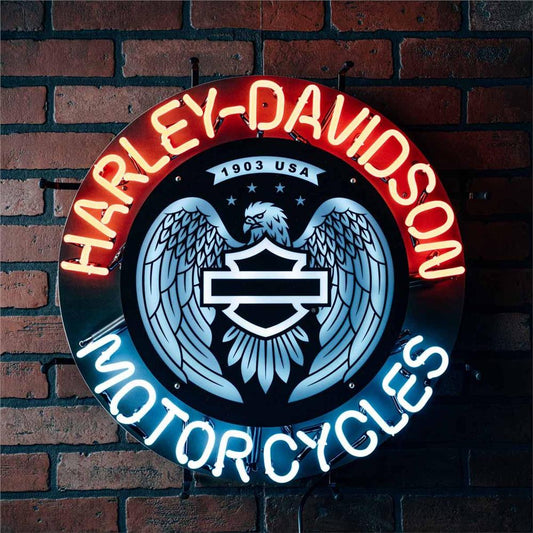 Harley-Davidson Bar & Shield Eagle Neon Sign - LittleWonders