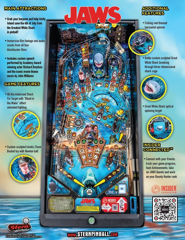 Jaws Pro Pinball By Stern - LittleWonders