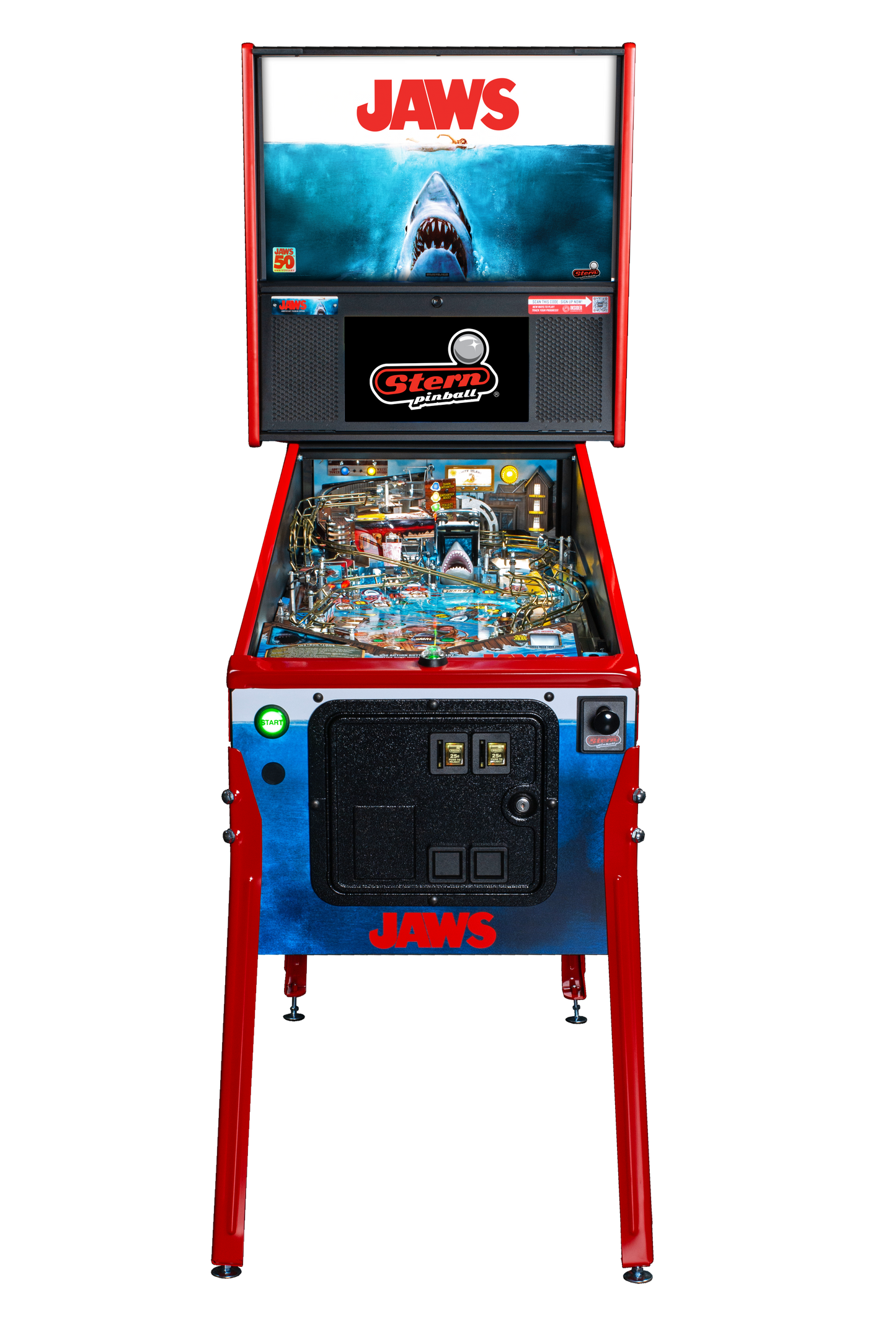 Jaws 50th Anniversary Edition Premium Pinball By Stern - LittleWonders