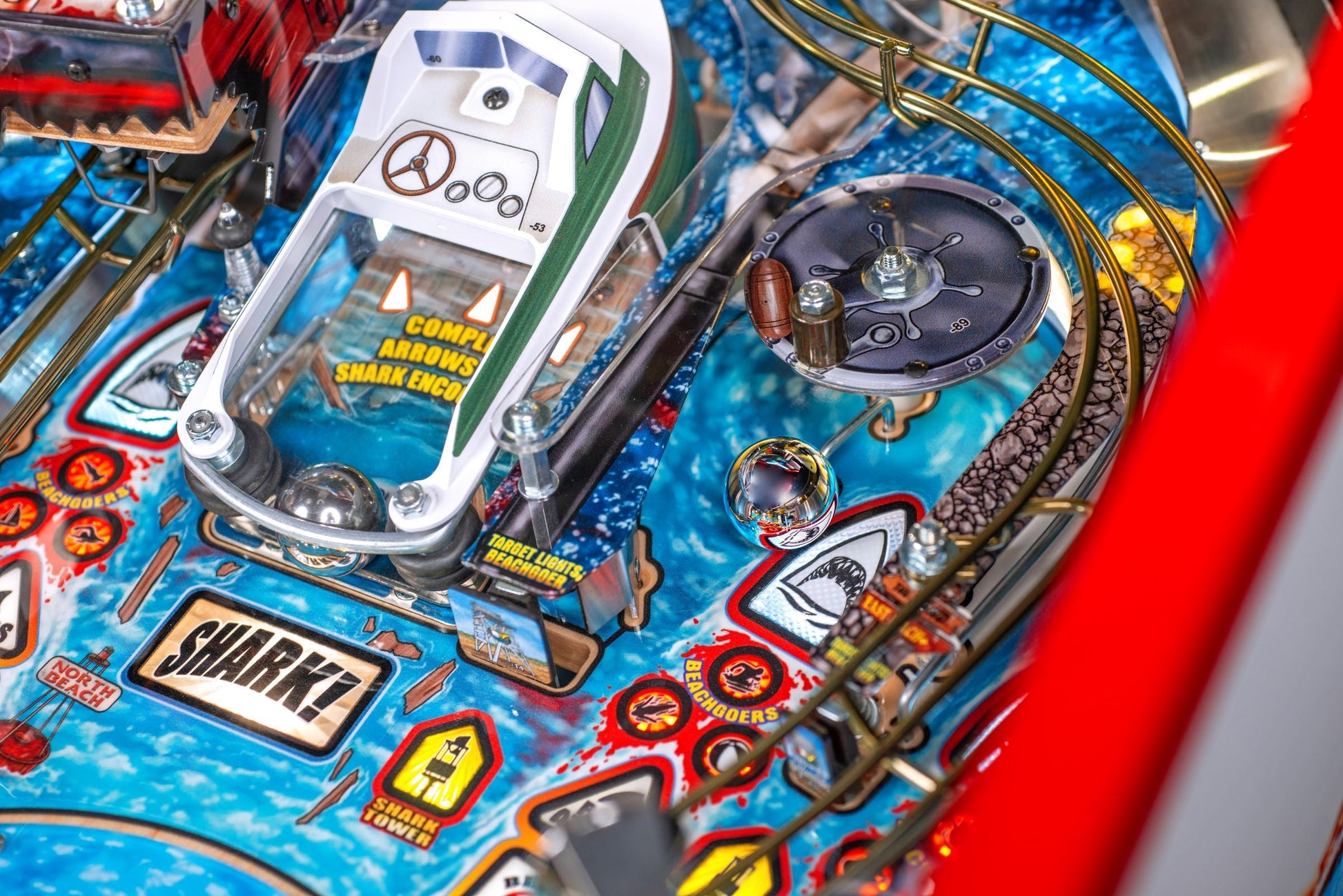 Jaws 50th Anniversary Edition Premium Pinball By Stern - LittleWonders