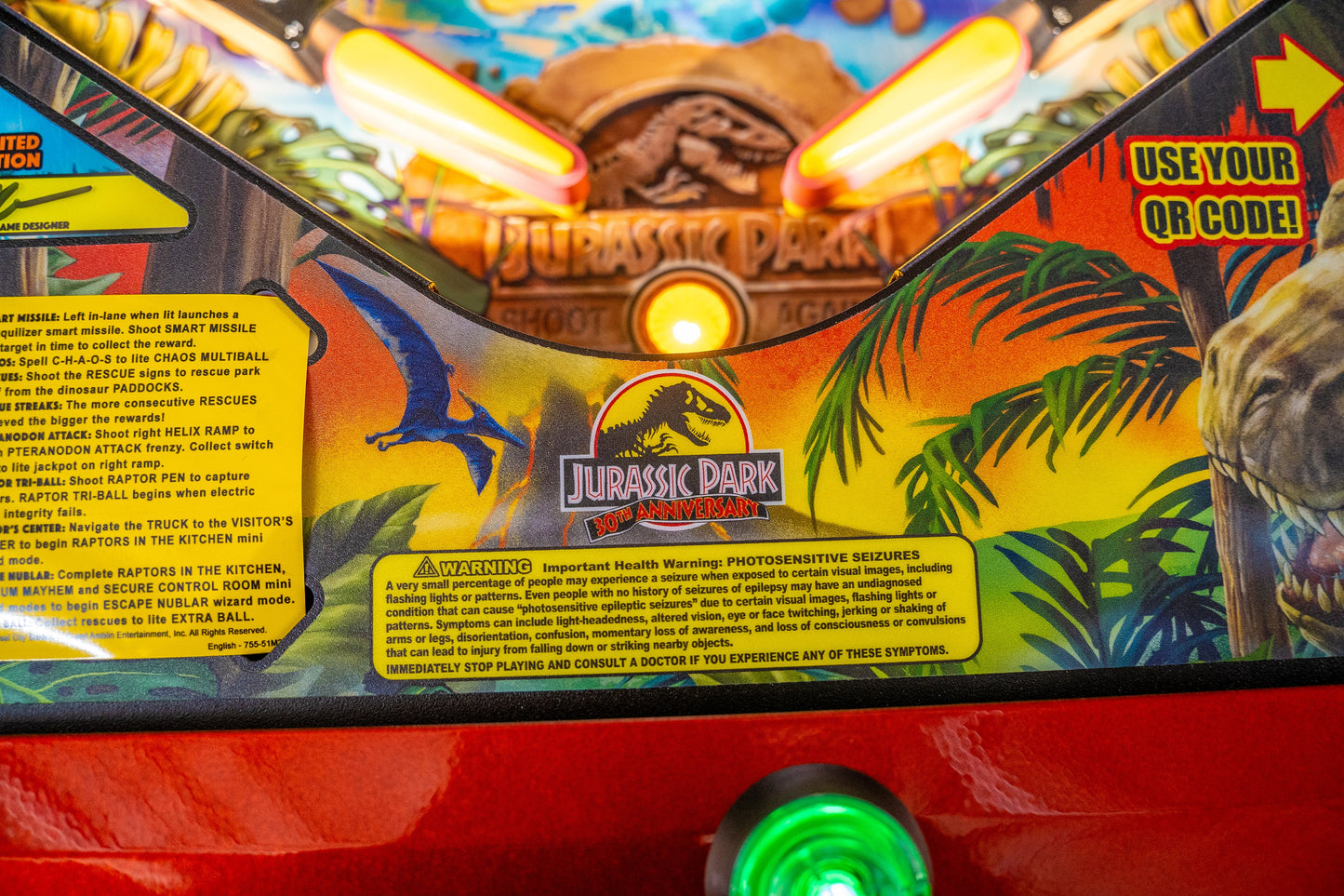 Jurassic Park LE Pinball 30th Limited Edition by Stern - LittleWonders