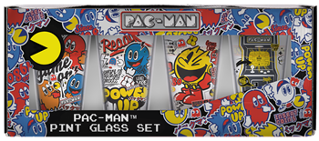 PAC-MAN Sticker Bomb Pint Glass Set - LittleWonders