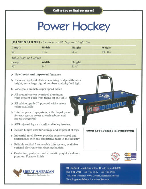 Power Air Hockey Table with overhead scoring - LittleWonders