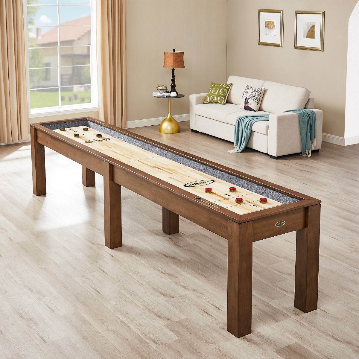 Rustic Farmhouse Shuffleboard table 12 foot - LittleWonders