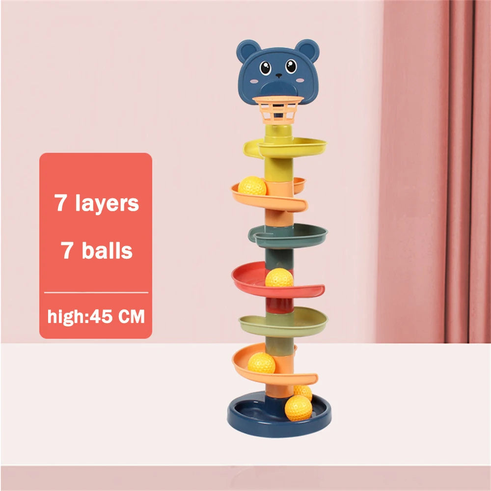 Roll & Stack Tower™ – Leuk Educatief Babyspeelgoed - LittleWonders