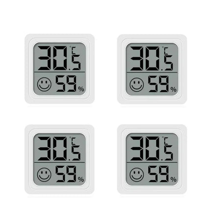 MiniTemp™  Mini LCD Thermometer/Hygrometer 4 Stuks - LittleWonders
