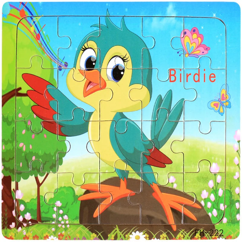WoodPlay™ – 20-delige 3D Houten Puzzel voor Kinderen - LittleWonders