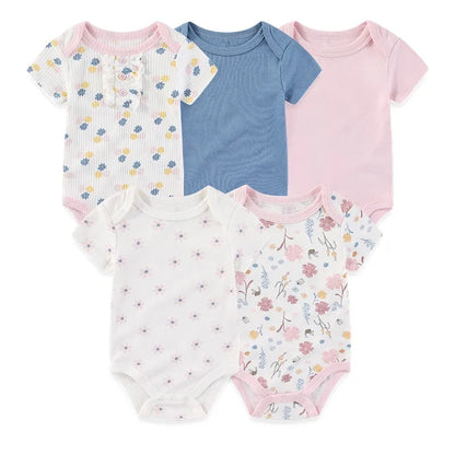 BabyCuddle™ – 5 Pack Rompertjes - LittleWonders