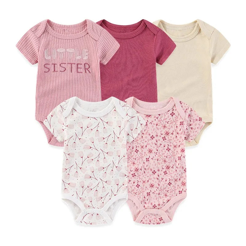 BabyCuddle™ – 5 Pack Rompertjes - LittleWonders