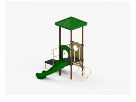 Quick Ship Playground Equipment Structure STR-35172, Blue, Brown, or Red - HomeFitPlay