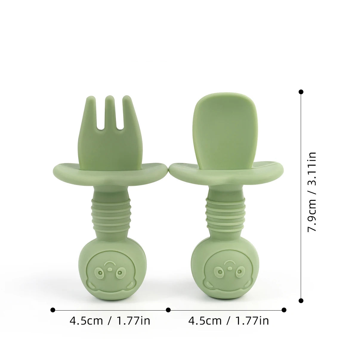 TinyBites™ – Baby Trainingslepel & Vork Set - LittleWonders