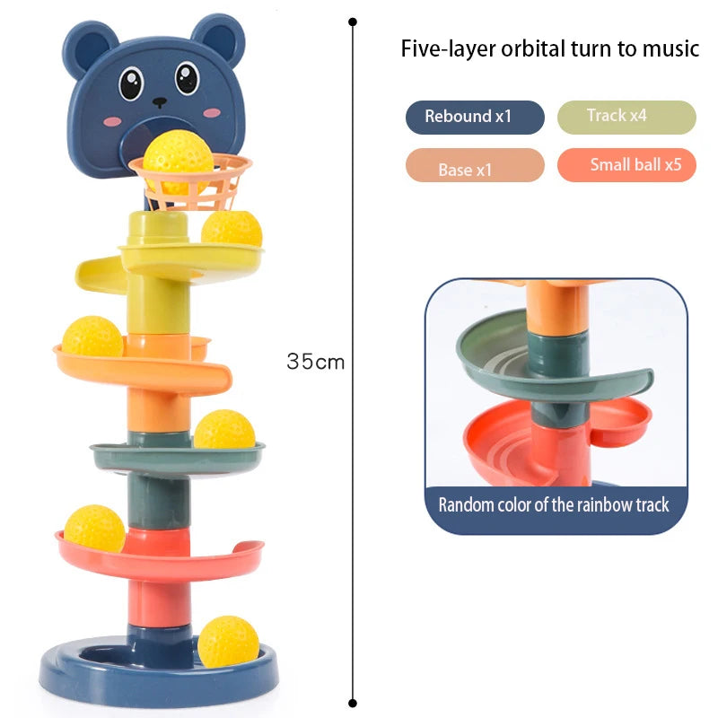 Roll & Stack Tower™ – Leuk Educatief Babyspeelgoed - LittleWonders