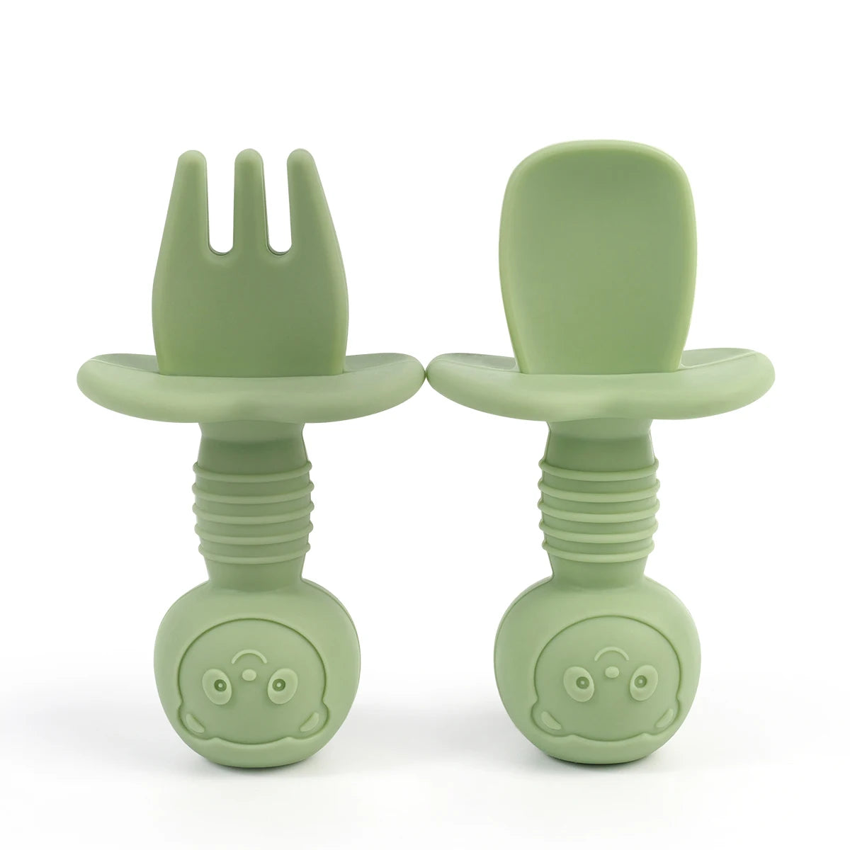 TinyBites™ – Baby Trainingslepel & Vork Set - LittleWonders