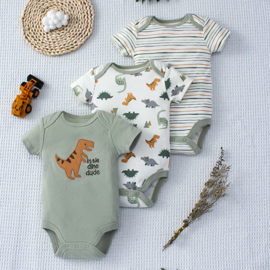 DinoBaby™ – 3-delige Zomer Baby Romper Set