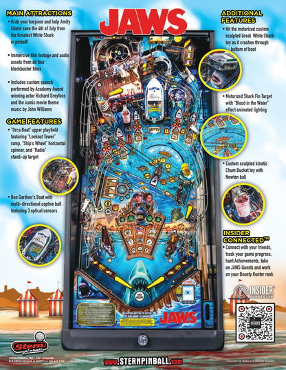 Jaws Premium Pinball By Stern - LittleWonders