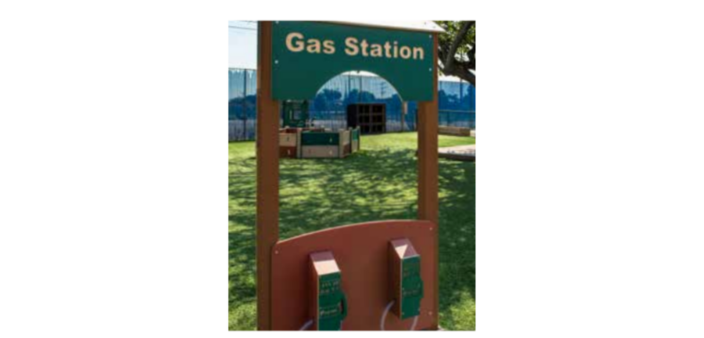 Recycled Gas Station Panel w/Sign and Awning -  | RECF0033XX