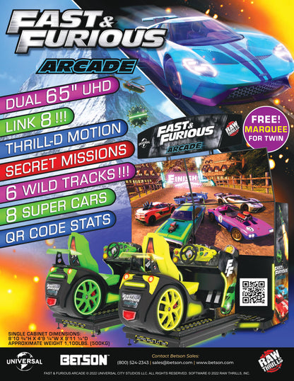 Fast & Furious Arcade 43" - LittleWonders