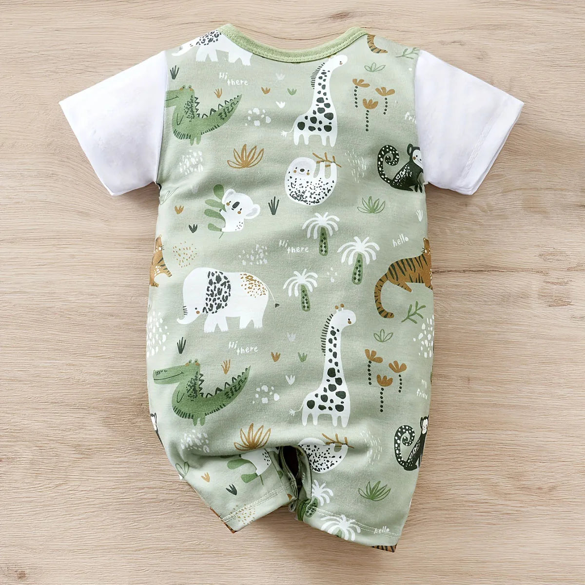ZooCutie™ – Schattige Baby Romper met Dierenprint - LittleWonders