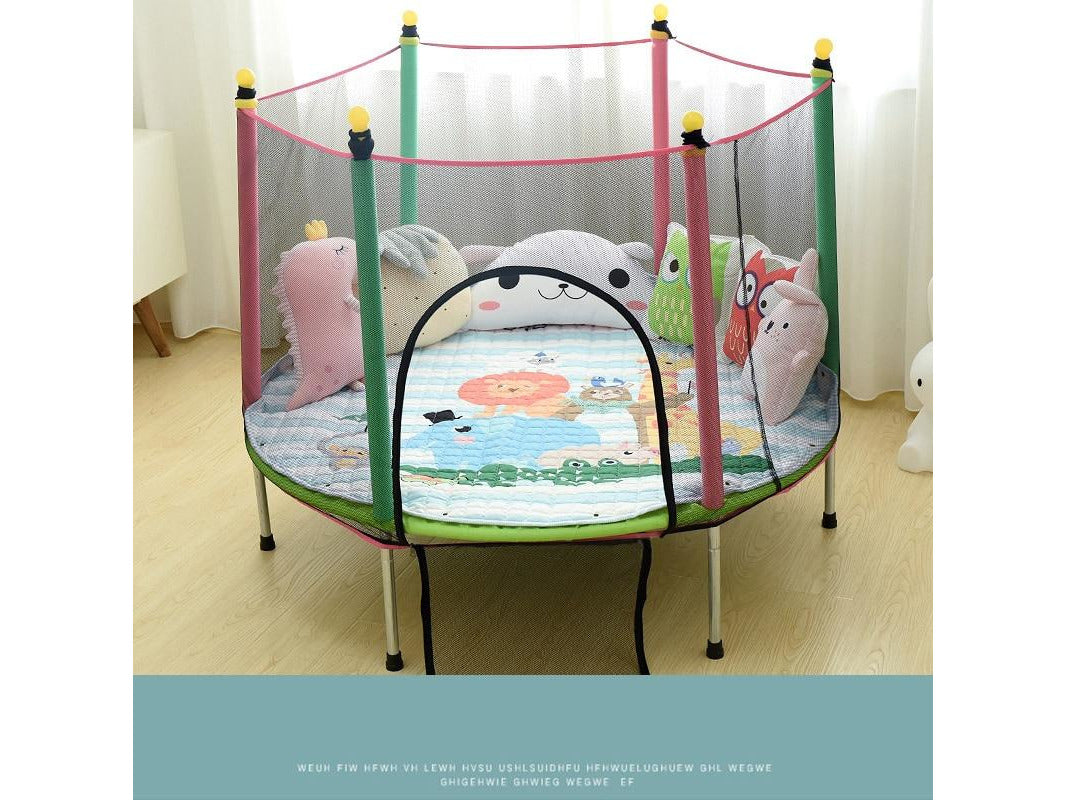 Indoor Trampoline with Protection Net and Jumping Bed For Kids & Baby fun at Home