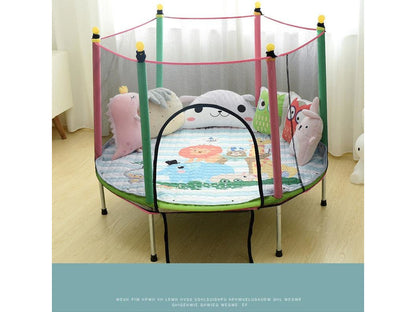 Indoor Trampoline with Protection Net and Jumping Bed For Kids & Baby fun at Home