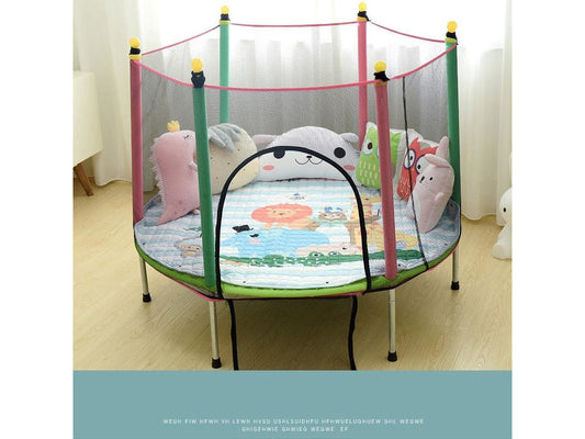 Indoor Trampoline with Protection Net and Jumping Bed For Kids & Baby fun at Home