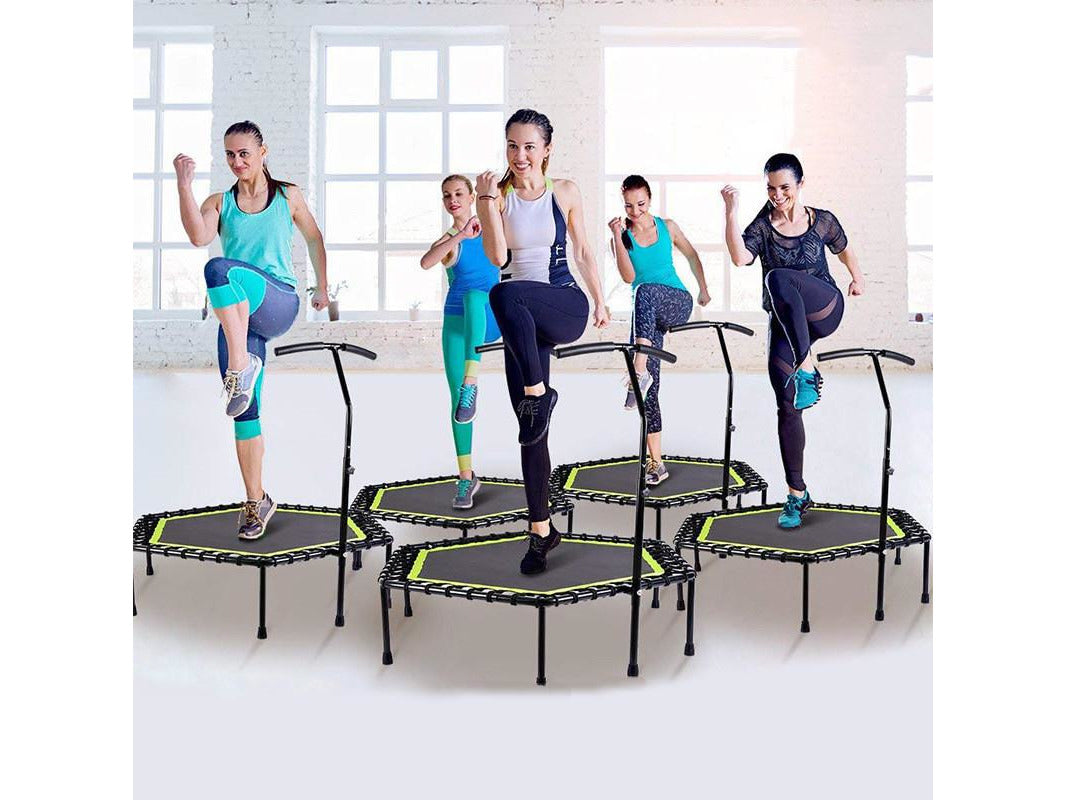 48 Inch Fitness Trampoline with Adjustable Handrail