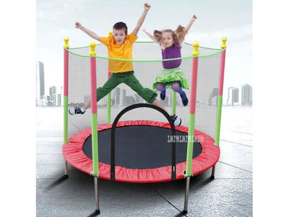1001 Indoor Children's Round Trampoline Family Toy Small Bouncing Bed Household Jumping Bounce Bed With Protecting Wire Net