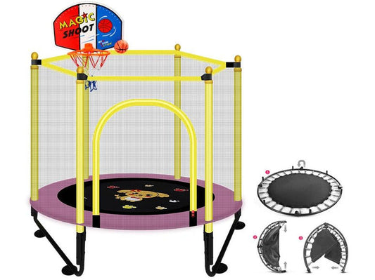 Foldable Trampoline 48" Round Kids Enclosure Exercise Trampoline